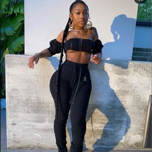 GSUWOO Stacked Sweats set